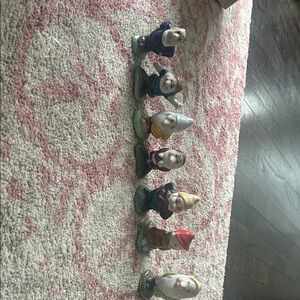 Set of 7 Garden Gnome Figurines